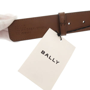 未使用品 バリー EMBLEM 35.REV レザー ブラウン ベルト 茶 0936【中古】BALLY メンズ