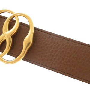 未使用品 バリー EMBLEM 35.REV レザー ブラウン ベルト 茶 0936【中古】BALLY メンズ