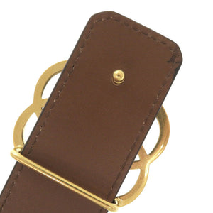 未使用品 バリー EMBLEM 35.REV レザー ブラウン ベルト 茶 0936【中古】BALLY メンズ