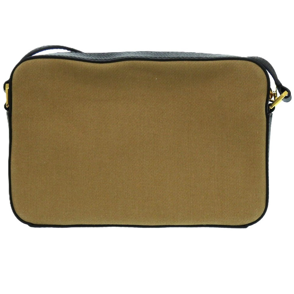 未使用品 バリー バーダニエル 6304577 ファブリック キャンバス レザー サンドベージュブラウン 茶 ショルダーバッグ 0937【中古】BALLY