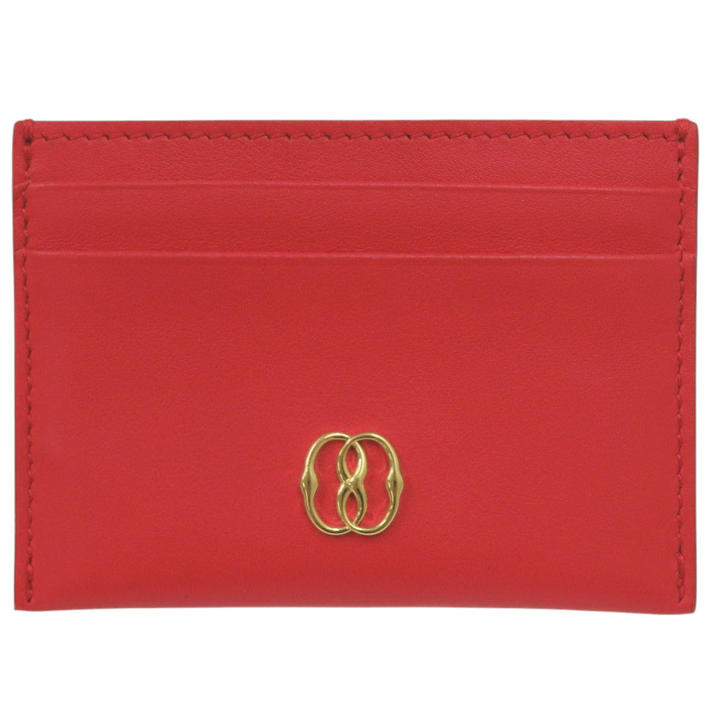 未使用 バリー レザー レッド カードケース 財布 赤 0938【中古】BALLY