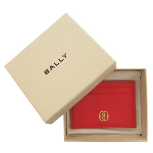 未使用 バリー レザー レッド カードケース 財布 赤 0938【中古】BALLY