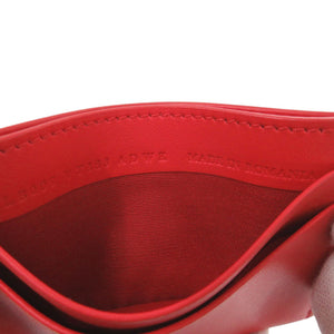 未使用 バリー レザー レッド カードケース 財布 赤 0938【中古】BALLY