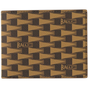 未使用 バリー レザー ブラウン 二つ折り財布 茶 0939【中古】BALLY