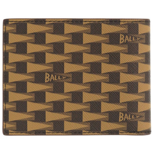 未使用 バリー レザー ブラウン 二つ折り財布 茶 0939【中古】BALLY