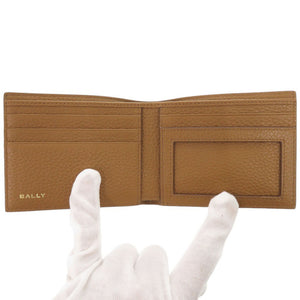 未使用 バリー レザー ブラウン 二つ折り財布 茶 0939【中古】BALLY