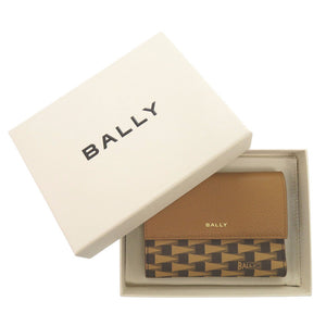 未使用 バリー レザー ブラウン 三つ折り財布 茶 0940【中古】BALLY