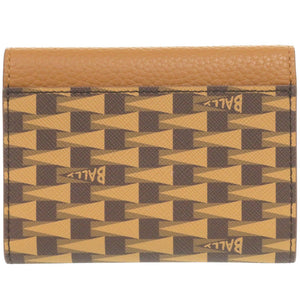 未使用 バリー レザー ブラウン 三つ折り財布 茶 0940【中古】BALLY