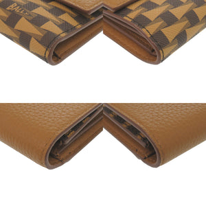 未使用 バリー レザー ブラウン 三つ折り財布 茶 0940【中古】BALLY