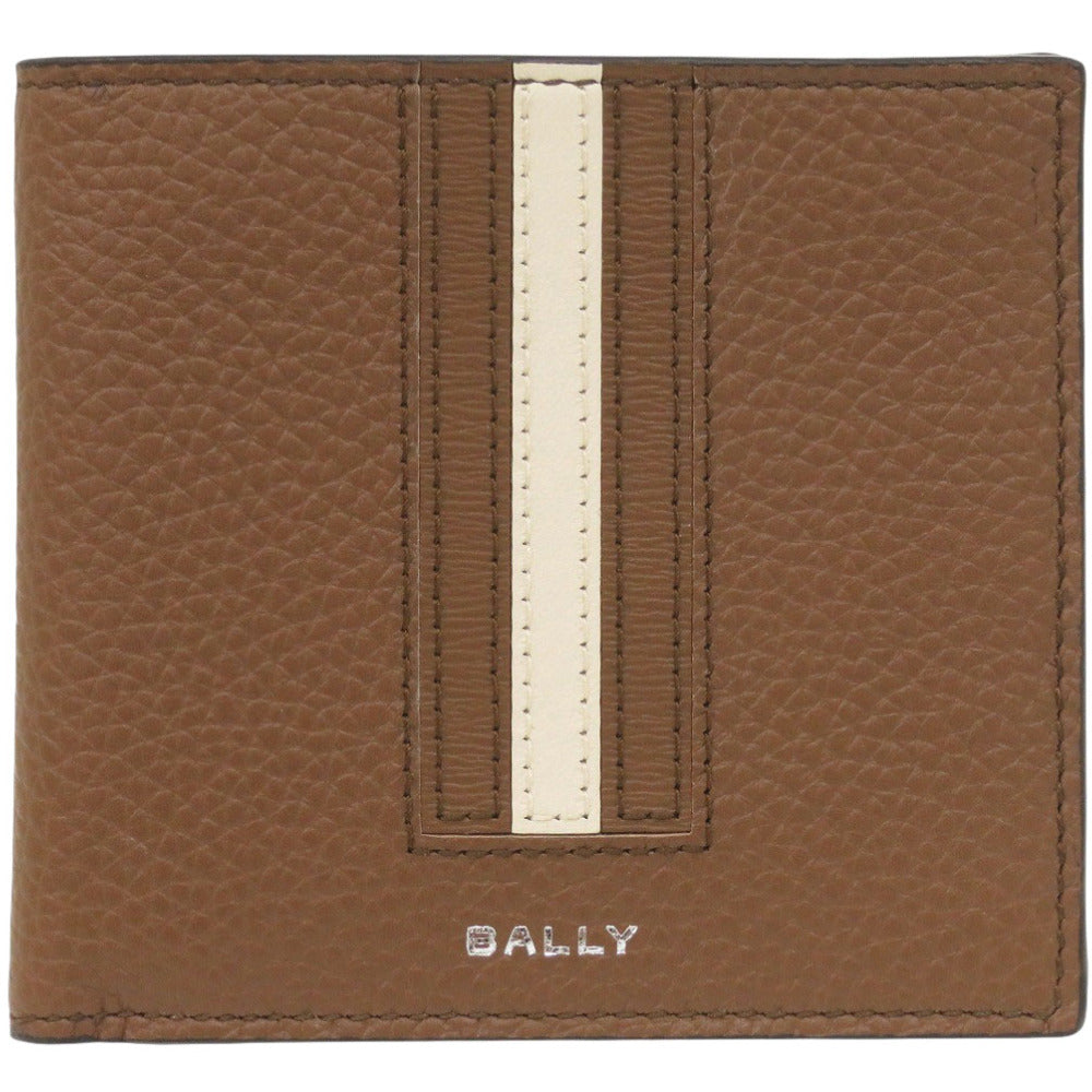 未使用 バリー レザー ブラウン 二つ折り財布 茶 0942【中古】BALLY