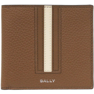 未使用 バリー レザー ブラウン 二つ折り財布 茶 0942【中古】BALLY