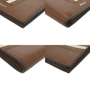 未使用 バリー レザー ブラウン 二つ折り財布 茶 0942【中古】BALLY