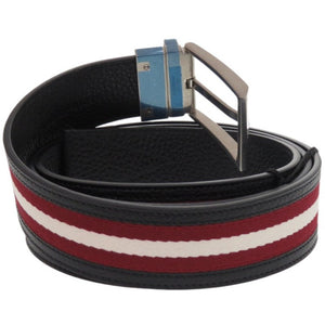 未使用品 バリー SHIFFIE 35 R.TSP MBB02PSI057-I946P レザー シルバー金具 レッド ベルト 0945【中古】BALLY