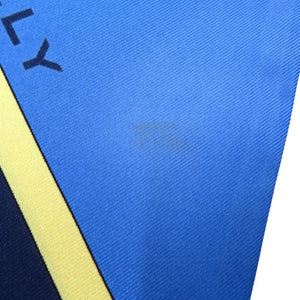 美品 バリー マリンプリント スカーフ 航海 ロゴプリント L7BA652F/U577 シルク ブルー 0946【中古】BALLY