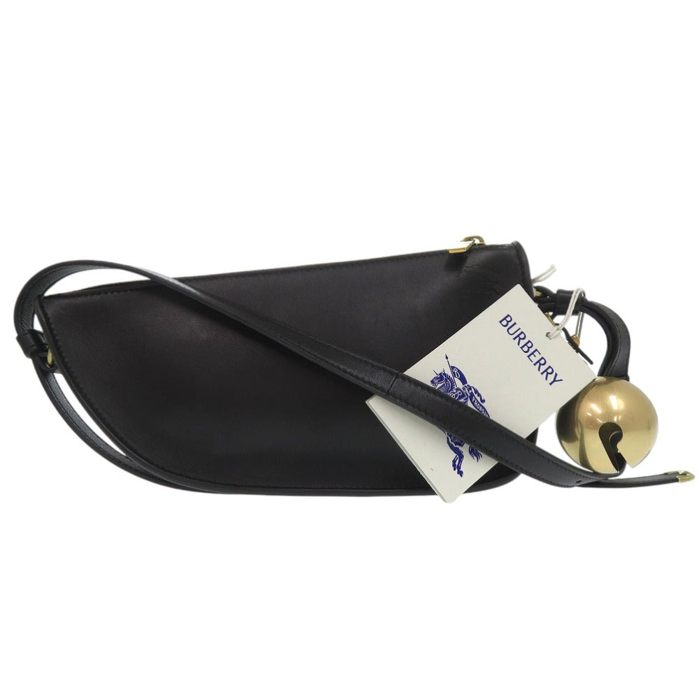 新品同様 バーバリー SHIELD SLING ハンドバッグ 羊革 ブラック 0948【中古】BURBERRY