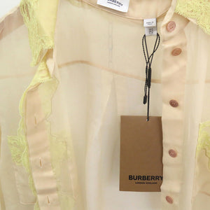 未使用品 バーバリー シルクレースブラウス 8016731 A7134 ベージュ 0950【中古】BURBERRY