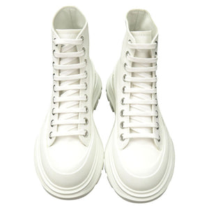 未使用品 アレキサンダーマックイーン TREAD SLICK HIGH Tread Slick Boot ハイカットスニーカー トレッド スリック 611706 W4MV2 9000 キャンバス ラバー ホワイト 0957【中古】Alexander McQueen