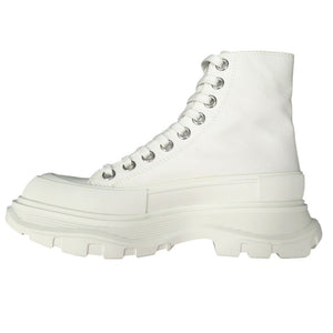 未使用品 アレキサンダーマックイーン TREAD SLICK HIGH Tread Slick Boot ハイカットスニーカー トレッド スリック 611706 W4MV2 9000 キャンバス ラバー ホワイト 0957【中古】Alexander McQueen
