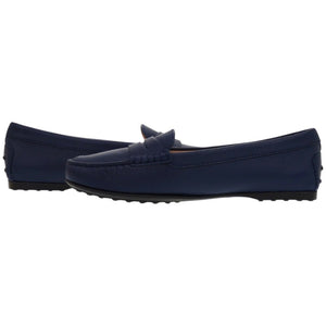 新品同様 トッズ ローファー シティゴンミーニ ドライビングシューズ レザー ネイビー 紺 レザーシューズ 0961【中古】TOD’S