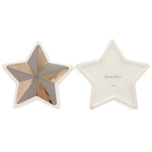 美品 ティファニー スター 陶器 ホワイト アクセサリーケース ボックス 小物入れ 白 0969【中古】TIFFANY&Co.