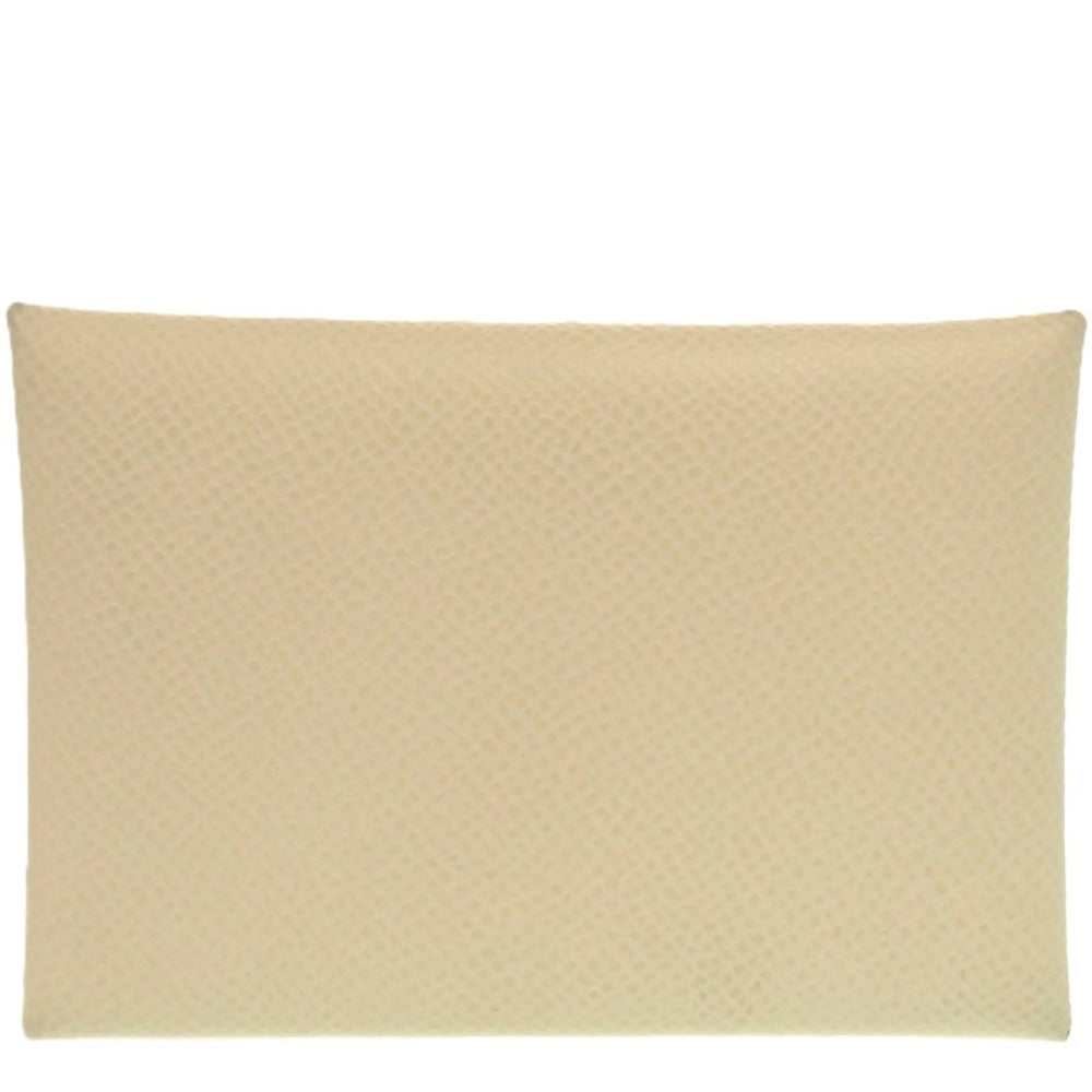 美品 エルメス カルヴィデュオ ヴォーエプソン クレ Z刻印(2021年製) 白 コインケース 財布 1002【中古】HERMES