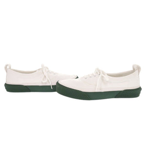 新品同様 セリーヌ フィービー期 180° サイズ38 キャンバス ホワイト グリーン スニーカー 靴 1008【中古】CELINE