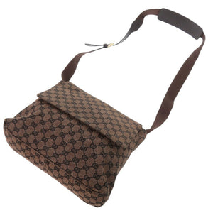 美品 グッチ GGキャンバス 272351 ダークブラウン ショルダーバッグ 1011【中古】GUCCI