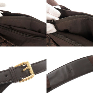 美品 グッチ GGキャンバス 272351 ダークブラウン ショルダーバッグ 1011【中古】GUCCI