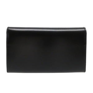 美品 ランバン ヴィンテージ 長財布 レザー ブラック 黒 1030【中古】LANVIN