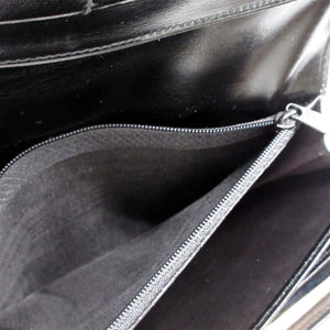 美品 ランバン ヴィンテージ 長財布 レザー ブラック 黒 1030【中古】LANVIN