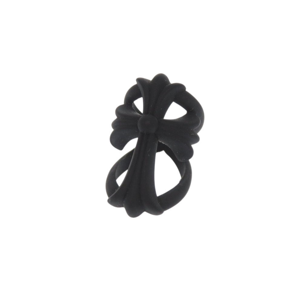 新品同様 クロムハーツ INFINITY CH CRS PLSTC インフィニティCHクロス ラバー ブラック リング 指輪 黒 1033【中古】CHROME HEARTS
