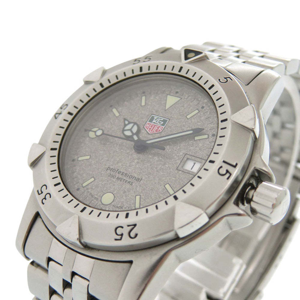 タグホイヤー WD1211-K-20 プロフェッショナル200m SS グレー シルバー クオーツ 腕時計 1043【中古】TAG HEUER