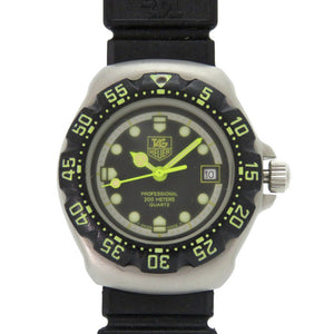 タグホイヤー フォーミュラ1 376.508 SS ラバー ブラック 黒文字盤 クオーツ 腕時計 1046【中古】TAG HEUER