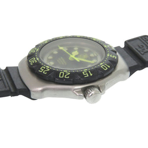 タグホイヤー フォーミュラ1 376.508 SS ラバー ブラック 黒文字盤 クオーツ 腕時計 1046【中古】TAG HEUER