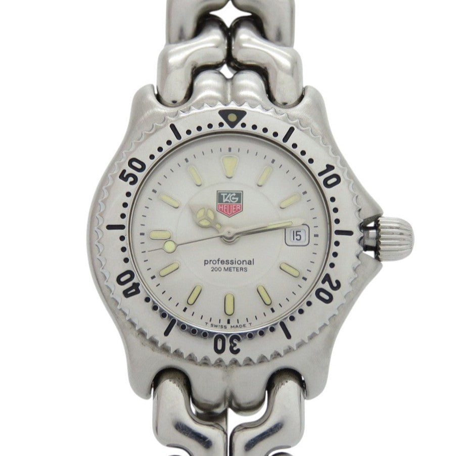 タグホイヤー WG1312-2 セル デイト SS ホワイト 白文字盤 シルバー クオーツ 腕時計 1048【中古】TAG HEUER