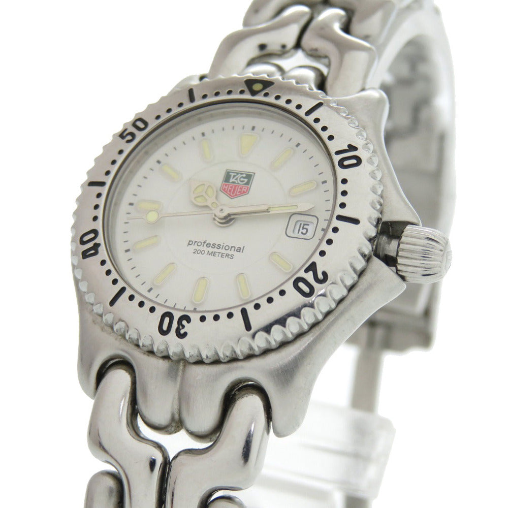 タグホイヤー WG1312-2 セル デイト SS ホワイト 白文字盤 シルバー クオーツ 腕時計 1048【中古】TAG HEUER