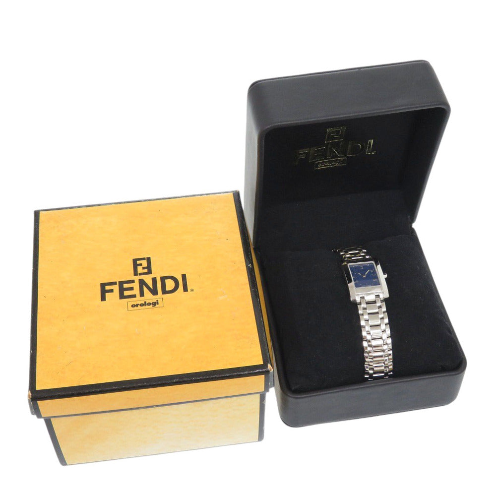 美品 フェンディ 7000G SS ネイビー シルバー クオーツ 腕時計 1051【中古】FENDI