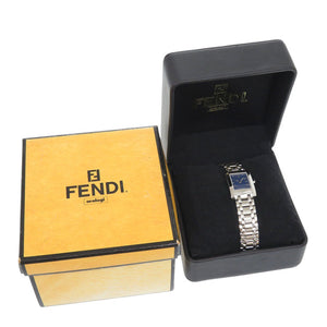 美品 フェンディ 7000G SS ネイビー シルバー クオーツ 腕時計 1051【中古】FENDI