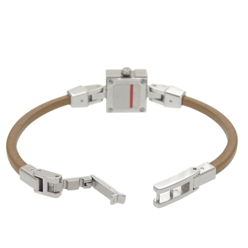 新品同様 グッチ 102 SS レザー シェル文字盤 ブラウン クオーツ 腕時計 1054【中古】GUCCI