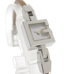 新品同様 グッチ 102 SS レザー シェル文字盤 ブラウン クオーツ 腕時計 1054【中古】GUCCI