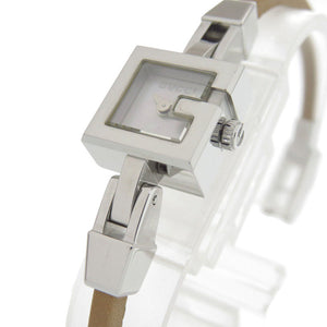 新品同様 グッチ 102 SS レザー シェル文字盤 ブラウン クオーツ 腕時計 1054【中古】GUCCI