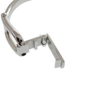 美品 グッチ 1Pダイヤ 1500L SS ブラック 黒文字盤 シルバー クオーツ 腕時計 1056【中古】GUCCI