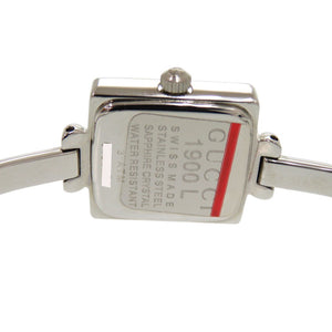 新品同様 グッチ 1900L SS ブラック シルバー 黒文字盤 クオーツ 腕時計 1058【中古】GUCCI