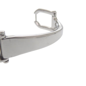 グッチ 1Pダイヤ 1500L SS ブラック 黒文字盤 シルバー クオーツ 腕時計 1059【中古】GUCCI