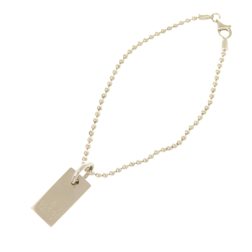 グッチ プレート ブレスレット シルバー925 アクセサリー 1068 【中古】 GUCCI