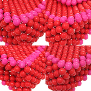 未使用品 ケイトスペード 2WAY ハンド ビーズ レッド 赤 ショルダーバッグ 1076【中古】Kate Spade