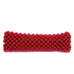 未使用品 ケイトスペード 2WAY ハンド ビーズ レッド 赤 ショルダーバッグ 1076【中古】Kate Spade