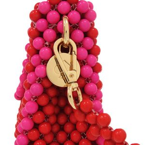 未使用品 ケイトスペード 2WAY ハンド ビーズ レッド 赤 ショルダーバッグ 1076【中古】Kate Spade