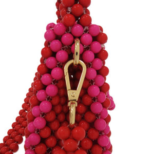 未使用品 ケイトスペード 2WAY ハンド ビーズ レッド 赤 ショルダーバッグ 1076【中古】Kate Spade