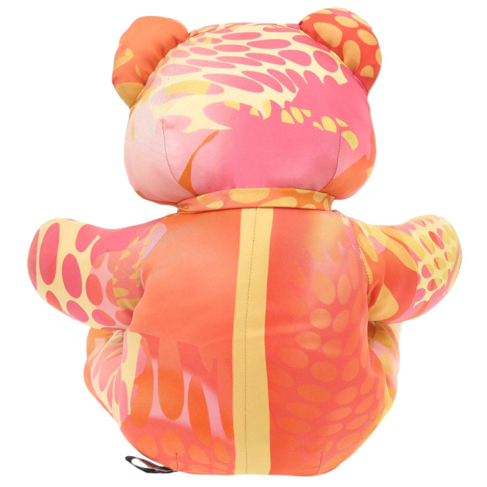 サルヴァトーレフェラガモ シルク オレンジ/ピンク ぬいぐるみ 1079【中古】Salvatore Ferragamo